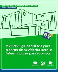 DPE divulga habilitada para o cargo de ouvidor(a)-geral e informa prazo para recursos